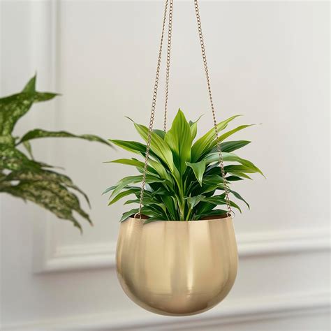 DecorTwist® Hanging Planter 3.7 Inch Pack of 1 | Metal Planter Indoor ...