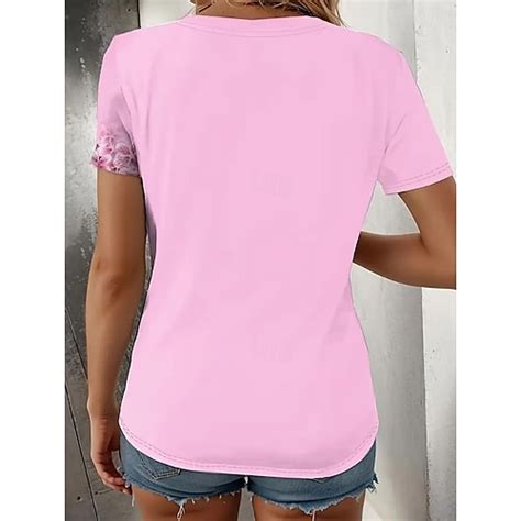 Women's T shirt Long Sleeve Crew Neck Long Sleeve Tunic Floral Graphic ...