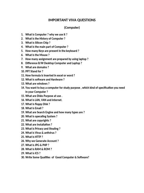 Image result for Practical Viva Questions CS 20 Computer Application