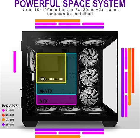 AMANSON PC Case ATX Mid Tower Tempered Glass Gaming India | Ubuy