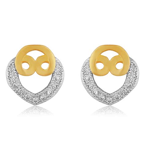 Send Double Heart Gold Plated Stud Earrings for Women Online ...