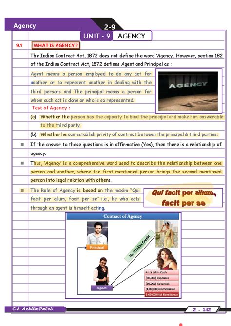 Agency - C. Ankita Patni 2 - 142 Agency 2- UNIT - 9 AGENCY 9 WHAT IS ...
