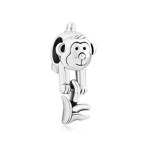 Third Time Charm Cute Monkey with Banana Charm Beads for Bracelets ...