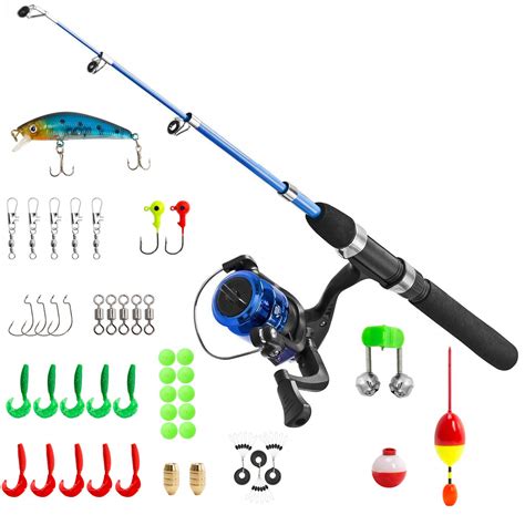 Kids Fishing Pole,Light and Portable Telescopic Fishing Rod for Youth ...