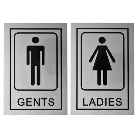 BUZZ COOL Gents Ladies Signage Self Adhesive Sticker For Washroom ...