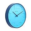 Buy Titan Plastic Contemporary Blue Analog Wall Clock with Overlayed ...