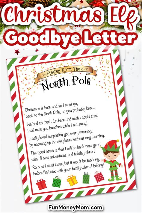 Elf On The Shelf Goodbye Letter Template - prntbl ...