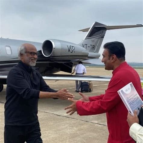 Rajnikant arrived to Bangalore to attend Karnataka Ratna Award Program ...