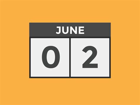 june 2 calendar reminder. 2nd june daily calendar icon template ...
