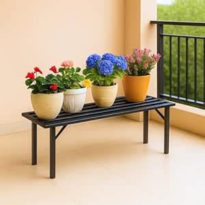 ecofynd Adam Jr 24 Inch Plant Stands for Outdoor Balcony, Flower Pot ...