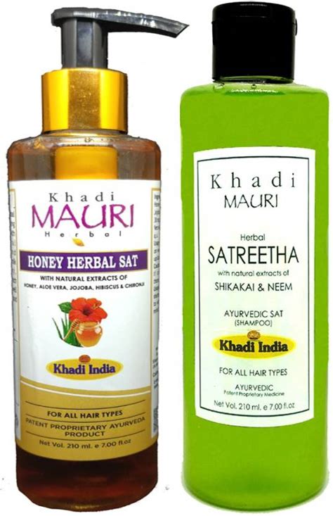 Khadi Mauri Honey & Satritha Shampoo - Pack Of 2 - Price in India, Buy ...
