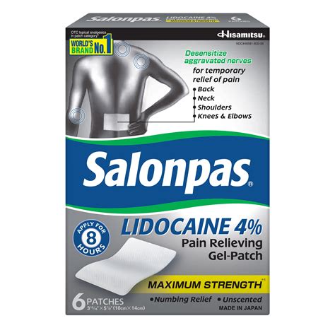 Salonpas Lidocaine Maximum Strength Pain Relieving Gel-Patch, 6 ct – Walmart Inventory Checker ...