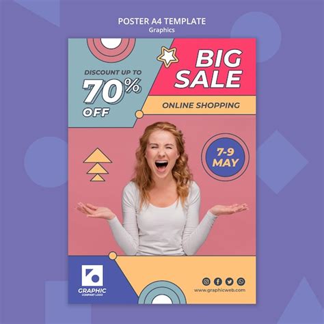 Modelo de pôster de classe de gráficos | PSD Grátis