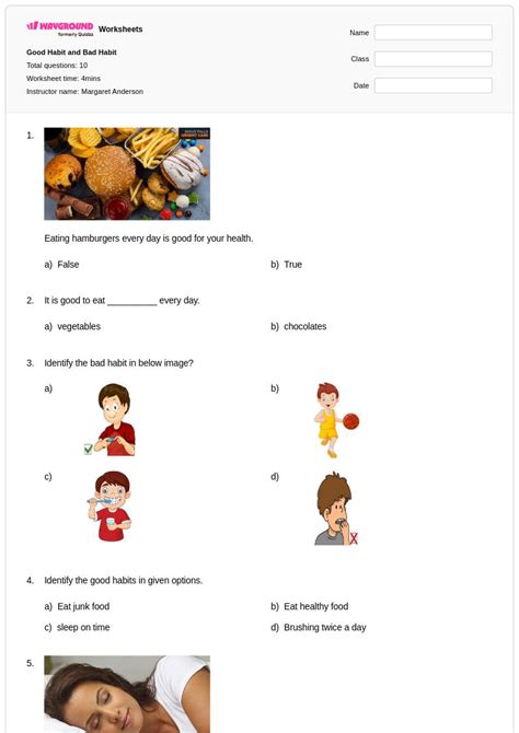 50+ Healthy Eating Habits worksheets for Class 3 on Wayground | Free ...