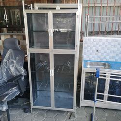 Jual Rak piring alumnium tebal kaca bening 2 pintu - Jakarta Barat ...