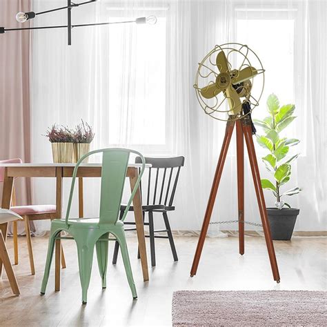 Buy Nautical Gallery Pedestal Fan - Antique Tripod Fan With Modern ...