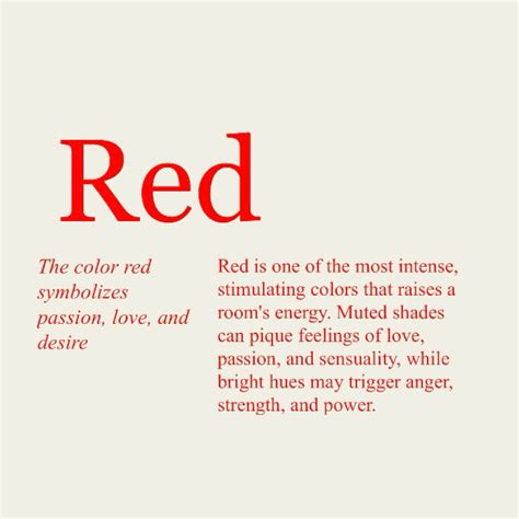 Image result for Red Color Meaning