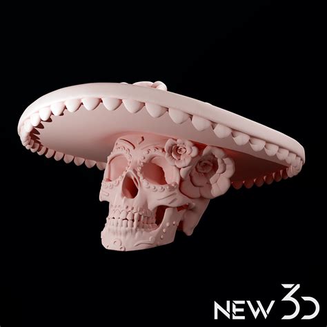 STL file Day of the dead catrina skull 3D print model・Model to download ...
