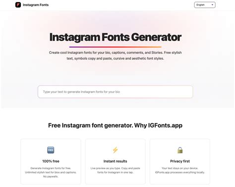 Instagram Fonts Generator. Font Instagram keren untuk bio dan caption. Copy and paste | IGFonts.app