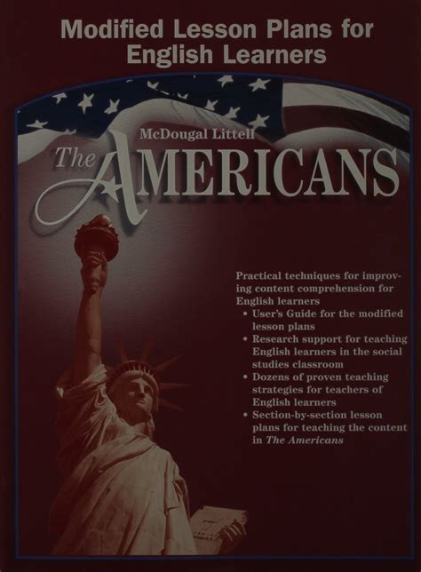 Buy The Americans: Modified Lesson Plans For English Learners Grades 9 ...