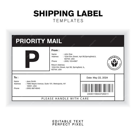 Shipping Label Template 的图像结果