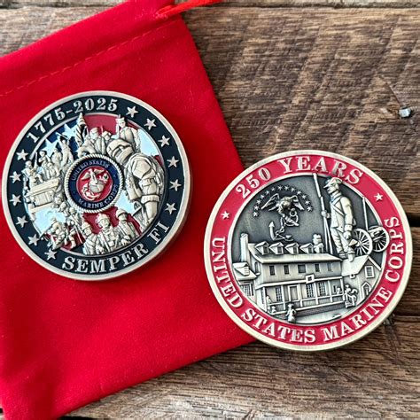 Marine Corps 250th Anniversary Challenge Coin - Coins for Anything, Inc.