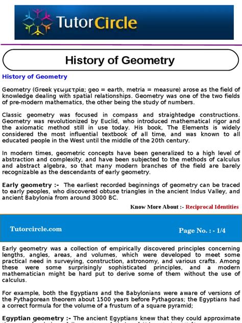 History of Geometry | PDF | Geometry | Space