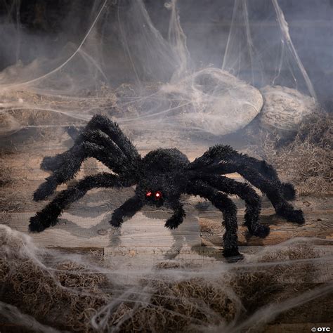31 1/2" x 7 3/4" Light-Up Walking Fuzzy Spider Animated Prop Halloween ...