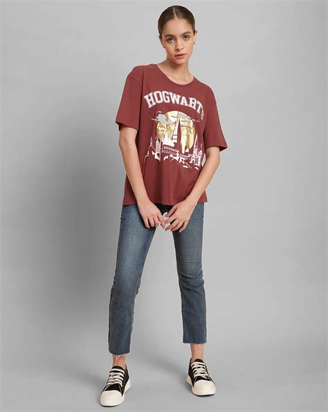 Harry Potter Hogwarts Oversized Tshirt Women – Free Authority