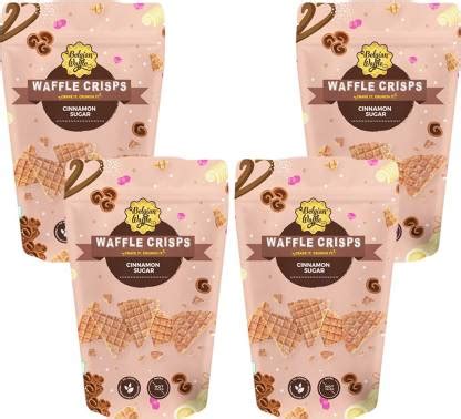 The Belgian Waffle Co Waffle Crisps- Cinnamon Sugar - Thin, Crunchy and ...