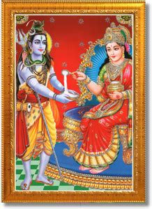 Craft Quest Shiva & Maa Annapurna devi photo frame for Kitchen (6.5 X 8 ...
