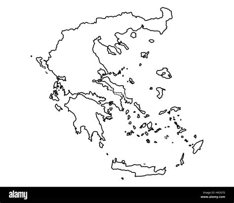 Map of greece Black and White Stock Photos & Images - Alamy