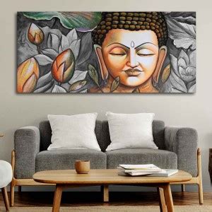 lord budha face divine of budha wall poster Fine Art Print - Places ...