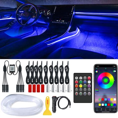 Car LED Strip Lights, LEDCARE 9 in 1 RGB Car Interior Lights with APP ...