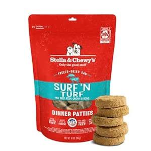 Stella & Chewy's Freeze Dried Dog Food for Adult Dogs, Surf & Turf ...