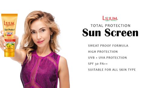Lilium Herbal Sun Protect Lotion SPF50 PP+++ 60ml With Skin Whitening ...