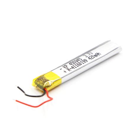 KP: 450845 Lipo Battery - Single Cell 3.7 V 420mAh Lithium Polymer Bat