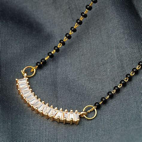 Buy Online Crystal Strip Pendant Mangalsutra -Ferosh India