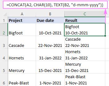 Create Formula Using the Concat Function to Combine the Text String 的图像结果