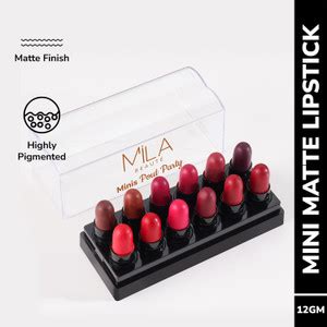 MILA BEAUTÉ Minis Pout Party Matte Lipstick | Highly Pigmented Mini ...