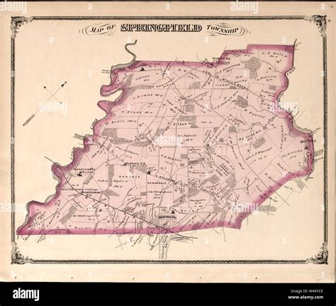 Combination atlas map of Delaware County, Pennsylvania Stock Photo - Alamy