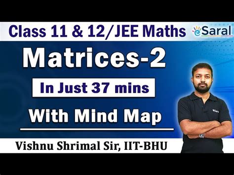 Matrices Part -2 | Maths Revision Series | Class 12, JEE (Main ...
