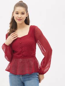 Maroon Womens Tops - Buy Maroon Womens Tops Online at Best Prices In ...