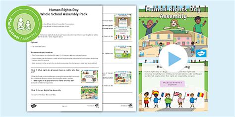 Human Rights Day Assembly Pack | Resources | Twinkl Life