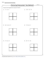 Image result for Algebra Box Method PDF