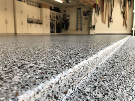 Epoxy and polyaspartic, flake garage floor in The Reserve of Southlake ...