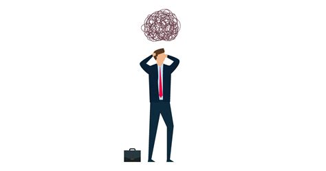 4k animation of Stress at work, hopelessness frustrated businessman ...