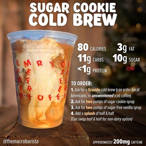 Alex Moe | Sugar Cookie Cold Brew! ~~~~~Approximate Macros~~~~~ Protein: 1g