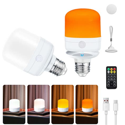 Joyes Rechargeable Bulb With Remote Control Usb C E27 2 | Desertcart INDIA