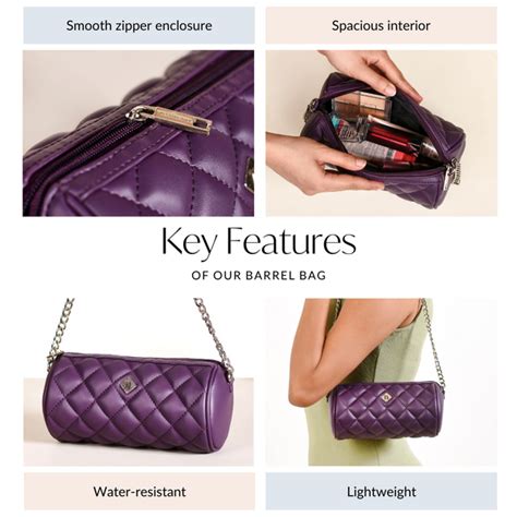Purple Mini Barrel Bag Online - Premium Shoulder Bag | Nestasia